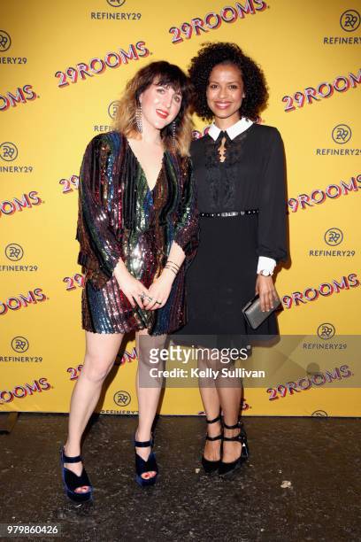 Co-Founder and Executive Creative Director of Refinery29, Piera Gelardi and Gugu Mbatha-Raw attend Refinery29's 29Rooms San Francisco: Turn It Into...