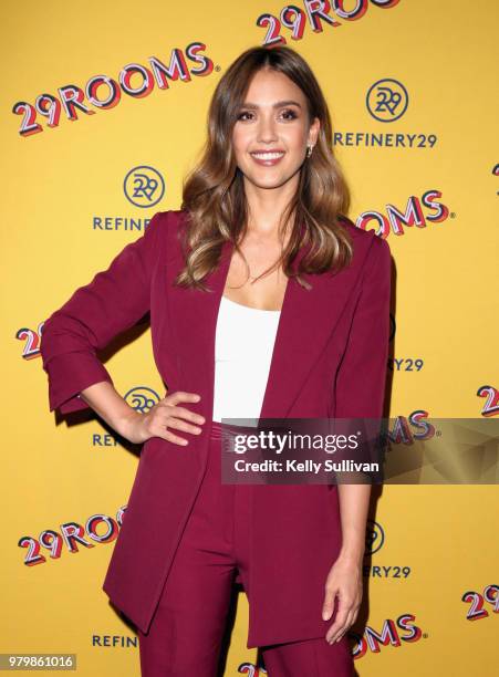 Jessica Alba attends Refinery29's 29Rooms San Francisco: Turn It Into Art Opening Party 2018 at Palace of Fine Arts on June 20, 2018 in San...