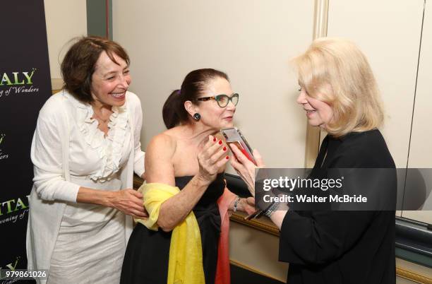 Didi Conn, Tovah Feldshuh and Daryl Roth attend the Off-Broadway Opening Night arrivals for 'Vitaly: An Evening of Wonders' at the Westside Theatre...