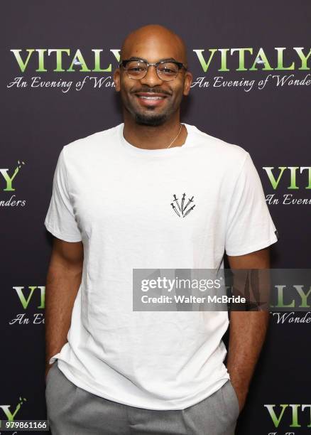 Brandon Victor Dixon attends the Off-Broadway Opening Night arrivals for 'Vitaly: An Evening of Wonders' at the Westside Theatre on June 20, 2018 in...