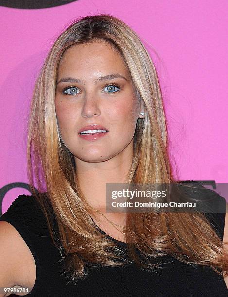 Model Bar Refaeli poses during a photocall before the presentation of 'The Passionata' collection on March 23, 2010 in Paris, France.