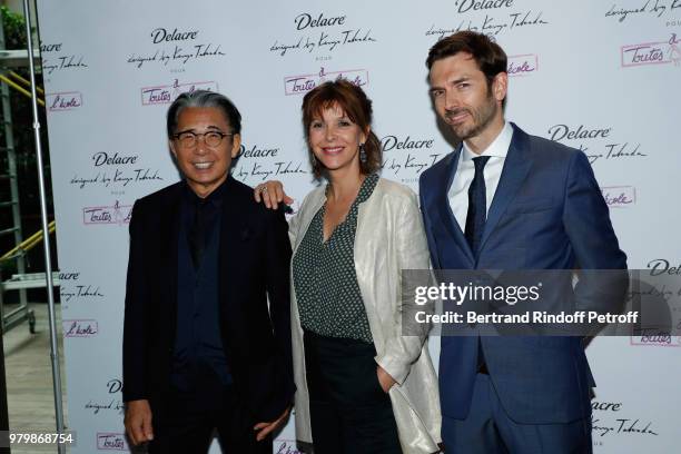 Stylist Kenzo Takada, Creator of the Association "Toutes a l'Ecole" Tina Kieffer and NPD Director of Delacre Benoit Cardinael attend the "Lost in the...