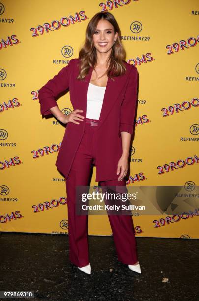 Jessica Alba attends Refinery29's 29Rooms San Francisco: Turn It Into Art Opening Party 2018 at Palace of Fine Arts on June 20, 2018 in San...