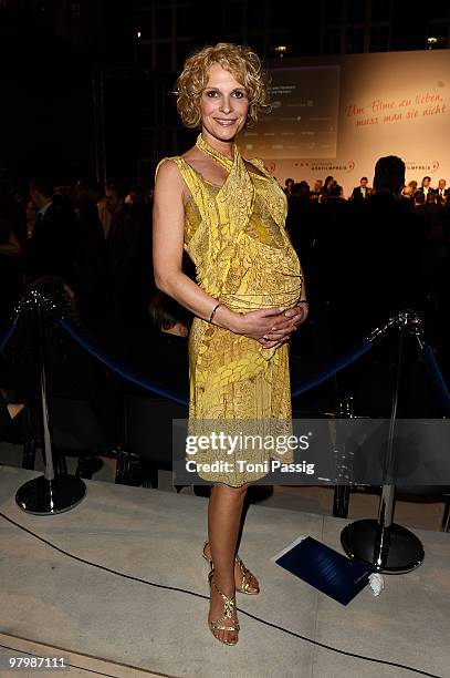 Actress Heike Kloss attends the 'Deutscher Hoerfilmpreis' 2010 on March 23, 2010 in Berlin, Germany.