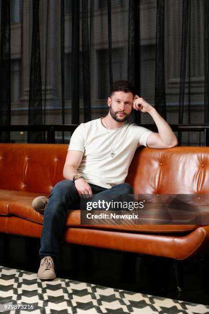 Singer Calum Scott poses during a photo shoot in Sydney, New South Wales.