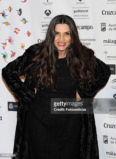 Actress Angela Molina attends 'Malaga Film Festival' presentation party, at Casa de America on March 23, 2010 in Madrid, Spain.