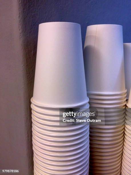 stacked coffee cups - stackable stock pictures, royalty-free photos & images