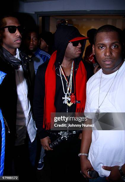 Fabolous, Red Cafe, and DJ Self attend B.B. Kings on March 22, 2010 in New York City.