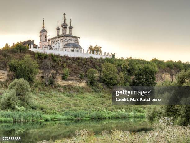 church above the river, mcensk, orlovskaya oblast, russia - max knoll stock pictures, royalty-free photos & images