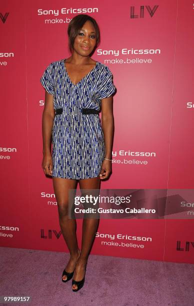 Venus Williams attends The Sony Ericsson Open Kick-Off Party at LIV nightclub at Fontainebleau Miami on March 23, 2010 in Miami Beach, Florida.