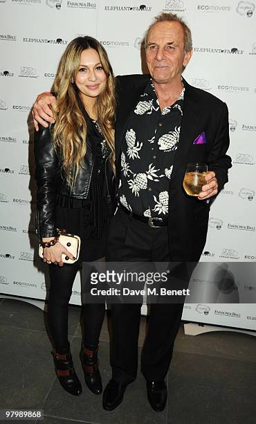 Mark Shand and Zara Martin attend the launch of The Elephant Parade on March 23, 2010 in London, England.