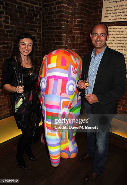 Kay Copeland and Simon J Quayle attend the launch of The Elephant Parade on March 23, 2010 in London, England.