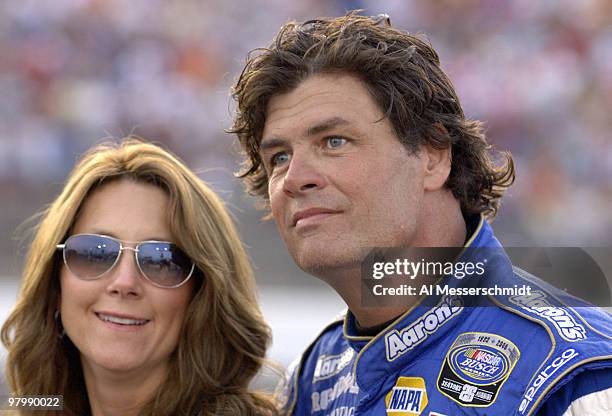 Buffy and Michael Waltrip before the Carquest Auto Parts 300 Busch series race on May 26, 2006 at Lowe's Motor Speedway in Charlotte, North Carolina.