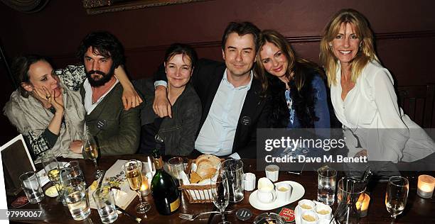 Bay Garner, Trinny Woodal and Lisa Hogan attend the Vogue Pub Quiz hosted by Anya Hindmarch at The Bag & Bottle on March 23, 2010 in London, England.