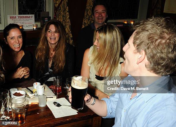 Jemima Kahn and Patrick Kielty attend the Vogue Pub Quiz hosted by Anya Hindmarch at The Bag & Bottle on March 23, 2010 in London, England.