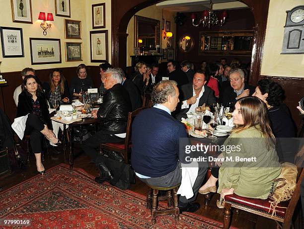 Guests attend the Vogue Pub Quiz hosted by Anya Hindmarch at The Bag & Bottle on March 23, 2010 in London, England.