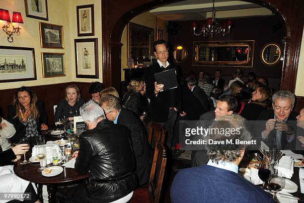 Richard E Grant attends the Vogue Pub Quiz hosted by Anya Hindmarch at The Bag & Bottle on March 23, 2010 in London, England.