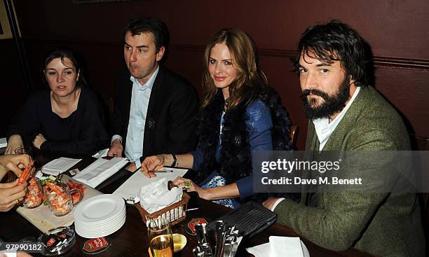 Trinny Woodall attends the Vogue Pub Quiz hosted by Anya Hindmarch at The Bag & Bottle on March 23, 2010 in London, England.