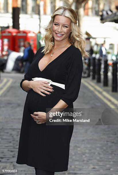 Denise Van Outen attends photocall to launch her new maternity range for Very.co.uk at Soho House on March 23, 2010 in London, England.