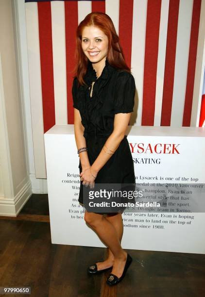 Dancer Anna Trebunskaya attends the celebration of Olympic gold medalist Evan Lysacek's victory at Ralph Lauren on March 23, 2010 in Los Angeles,...