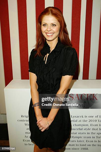 Dancer Anna Trebunskaya attends the celebration of Olympic gold medalist Evan Lysacek's victory at Ralph Lauren on March 23, 2010 in Los Angeles,...