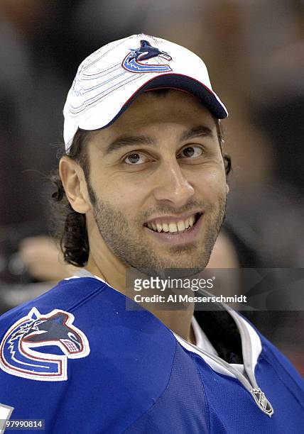 Vancouver goalie Roberto Luongo at the 2007 NHL All-Star game Jan. 24 in Dallas.
