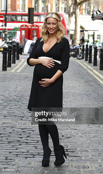 Denise Van Outen attends photocall to launch her new maternity range for Very.co.uk at Soho House on March 23, 2010 in London, England.