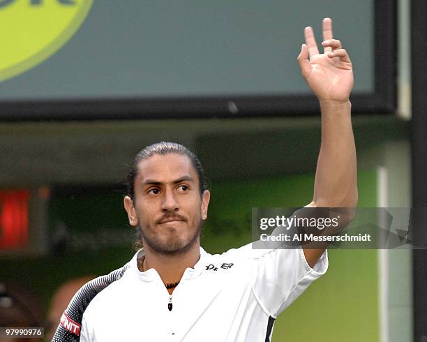 Guillermo Canas at the 2007 Sony Ericsson Open men's semi-finals at the Tennis Center at Crandon Park in Key Biscayne, Flordia. Canas upset Ivan...