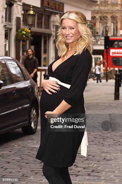 Denise van Outen attends photocall to launch her new maternity range for Very.co.uk at Soho House on March 23, 2010 in London, England.