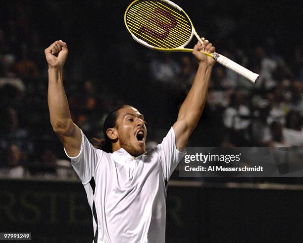 Guillermo Canas at the 2007 Sony Ericsson Open men's semi-finals at the Tennis Center at Crandon Park in Key Biscayne, Flordia. Canas upset Ivan...