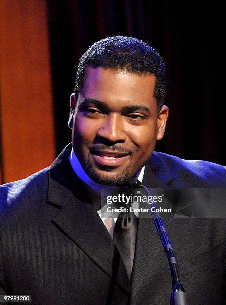 Songwriter Anthony Santos speaks onstage at 18th Annual ASCAP Latin Music Awards at The Beverly Hilton hotel on March 23, 2010 in Beverly Hills,...
