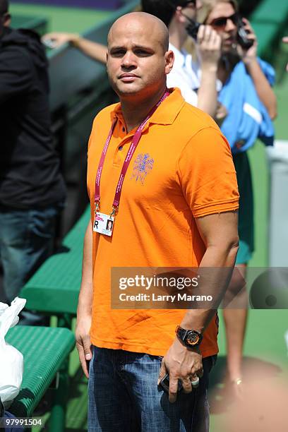 Stephen Belafonte attends Sony Ericsson Celebrity Exhibition Match at Crandon Park Tennis Center on March 23, 2010 in Key Biscayne, Florida.