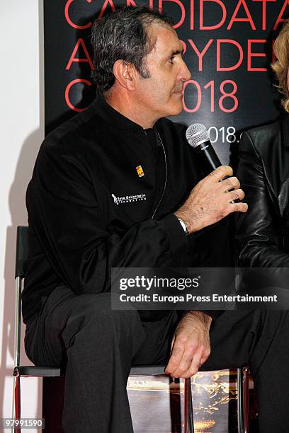 Spanish golfer Severiano Ballesteros attends Madrid's bit to host the 2018 Ryder Cup golf tournament March 23, 2010 in Madrid, Spain.