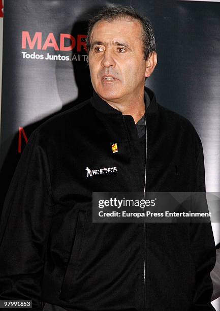 Spanish golfer Severiano Ballesteros attends Madrid's bit to host the 2018 Ryder Cup golf tournament March 23, 2010 in Madrid, Spain.