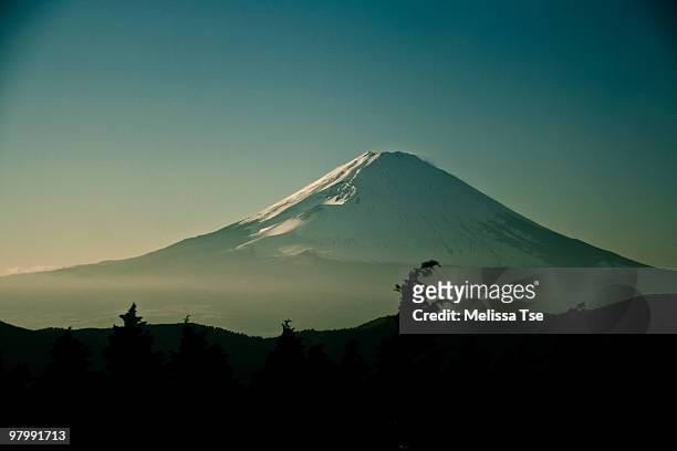 mount fuji seen in day time from hakone ropeway - fuji hakone izu national park stock pictures, royalty-free photos & images
