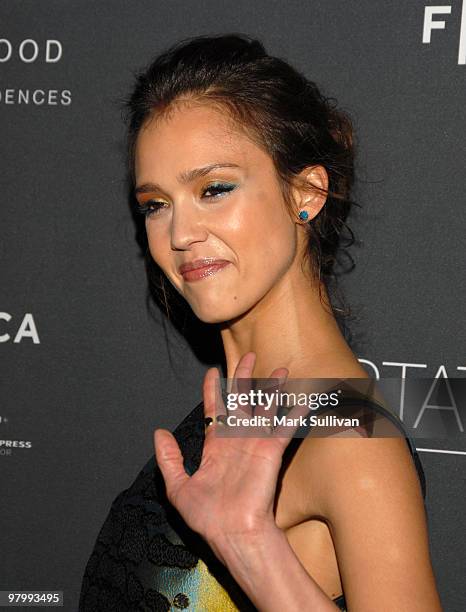 Actress Jessica Alba arrives at Tribeca Film Festival program and launch party at W Hollywood on March 23, 2010 in Hollywood, California.