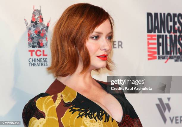 Actress Christina Hendricks attends the premiere of 'Antiquities' at the Dances With Films Festival at the TCL Chinese 6 Theatres on June 16, 2018 in...