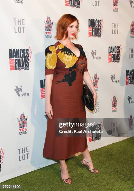 Actress Christina Hendricks attends the premiere of 'Antiquities' at the Dances With Films Festival at the TCL Chinese 6 Theatres on June 16, 2018 in...