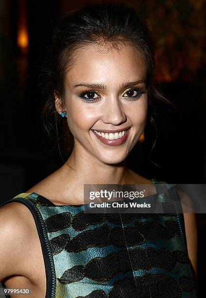 Actress Jessica Alba attends the 2010 Tribeca Film Festival program launch of Tribeca Film New Distribution at W Hollywood on March 23, 2010 in...