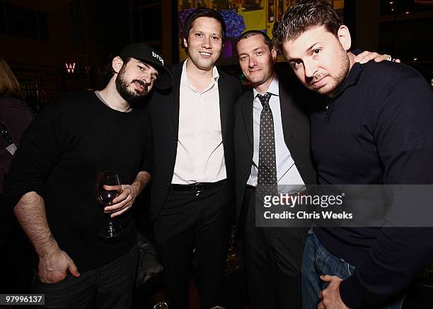 Jordan Bratman and unidentified guests attend the 2010 Tribeca Film Festival program launch of Tribeca Film New Distribution at W Hollywood on March...