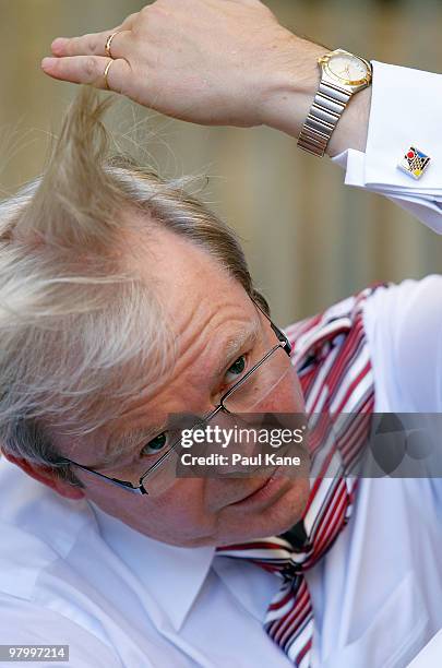 Prime Minister of Australia Kevin Rudd looks on while talking with medical practitioners during a visit to Princess Margaret Hospital on March 24,...