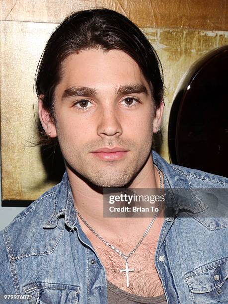 Justin Gaston poses at the "If I Can Dream" house on March 23, 2010 in Los Angeles, California.