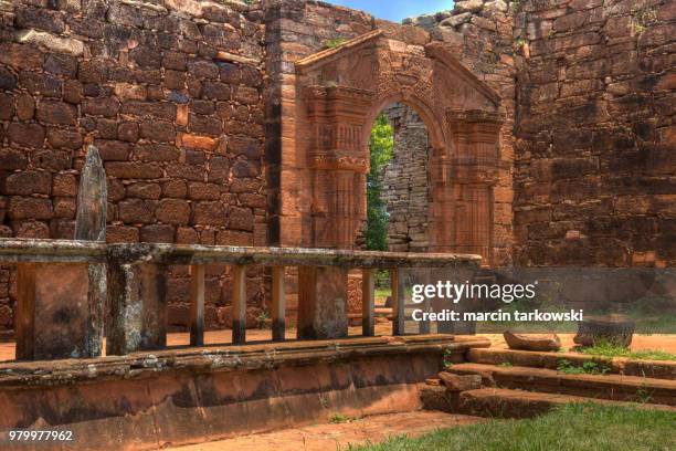 ruinas de san ignacio - misiones - argentina - misiones stock pictures, royalty-free photos & images