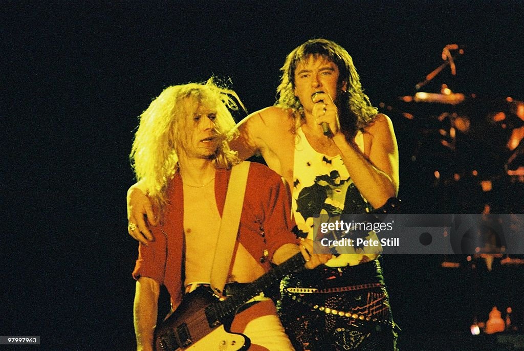 Def Leppard Perform At London Wembley Arena In 1988