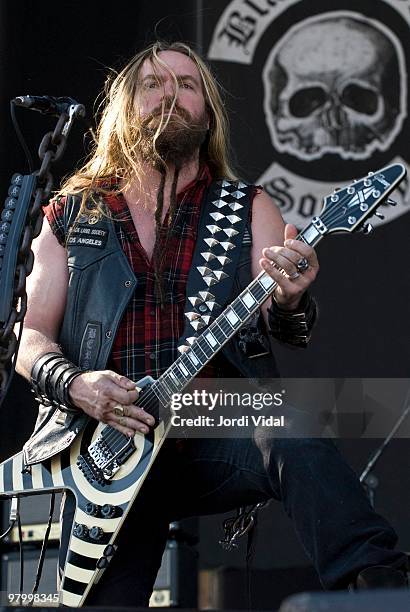 Zakk Wylde of Black Label Society performs on stage during Day 1 of Monsters of Rock on June 22, 2007 at Feria de Muestras in Zaragoza, Spain.