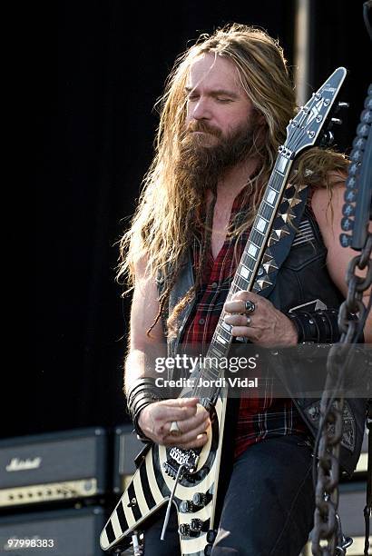 Zakk Wylde of Black Label Society performs on stage during Day 1 of Monsters of Rock on June 22, 2007 at Feria de Muestras in Zaragoza, Spain.