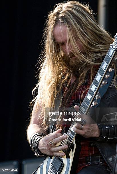 Zakk Wylde of Black Label Society performs on stage during Day 1 of Monsters of Rock on June 22, 2007 at Feria de Muestras in Zaragoza, Spain.