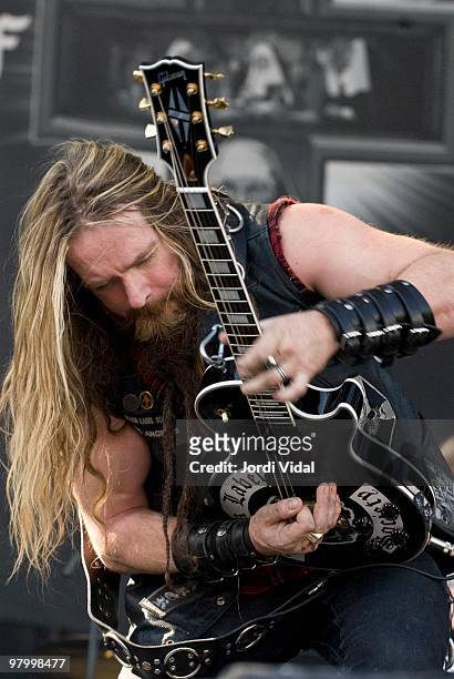 Zakk Wylde of Black Label Society performs on stage during Day 1 of Monsters of Rock on June 22, 2007 at Feria de Muestras in Zaragoza, Spain.