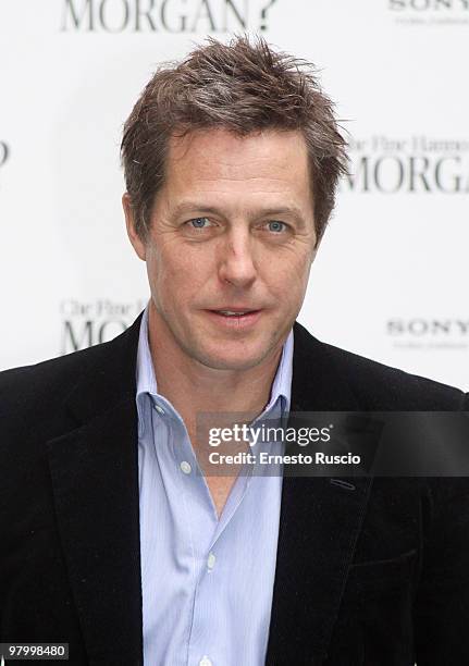 British actor Hugh Grant attends "Did You Hear About the Morgans?" photocall at the Hotel Hassler on January 28, 2010 in Rome, Italy.