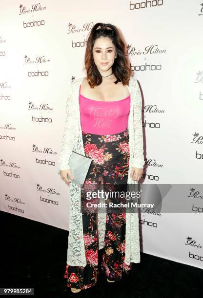 Jillian Rose Reed attends the boohoo.com x Paris Hilton Collection Launch Party at Delilah on June 20, 2018 in West Hollywood, California.